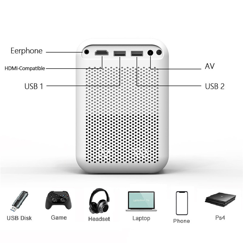 P700 Mini Projector Android 10 Dual Wifi BT5.0 1280*720P Support 4k Full HD 1080P Home Cinema Outdoor Portable Projector