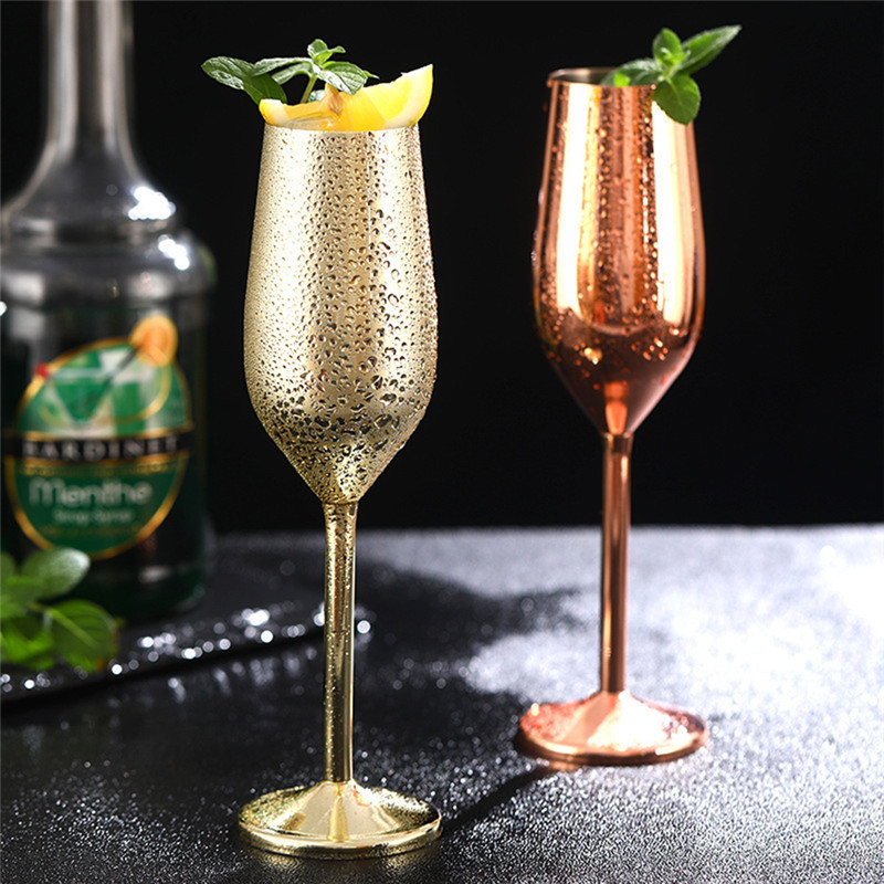 280ML Stainless Steel Red Wine Cup Champagne Flutes Glass Metal Cocktail Goblet Beer Whisky Cup Party Drinkware Bar Accessories