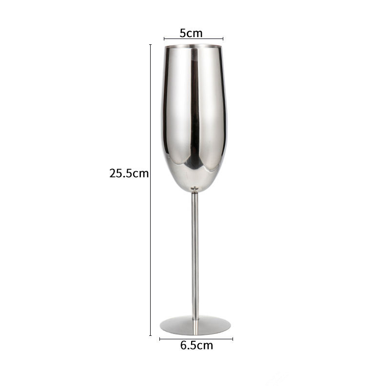 280ML Stainless Steel Red Wine Cup Champagne Flutes Glass Metal Cocktail Goblet Beer Whisky Cup Party Drinkware Bar Accessories
