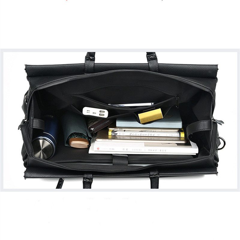 Women Men PU Leather Travel Duffel Bag Waterproof Luggage Bag Men Tote Fashion Shoulder Handbag Large Capacity Fitness Sport Bag