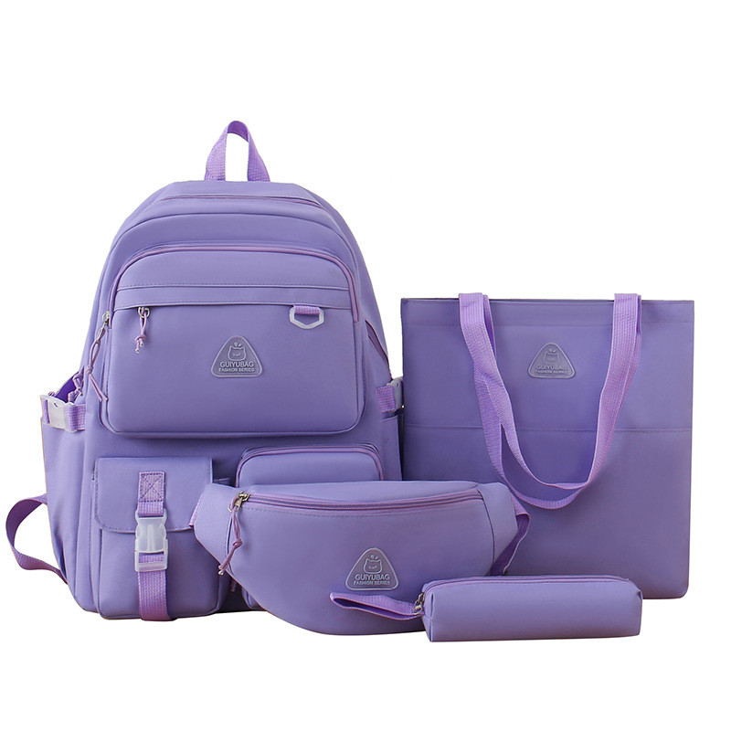 4pcs/set School Bag For Girls Multifunctional Student Book Bags Large Capacity Teen Girl Schoolbag Fashion Women Backpack