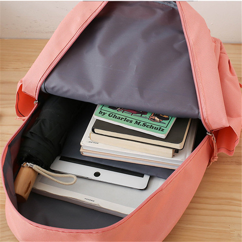 4pcs/set School Bag For Girls Multifunctional Student Book Bags Large Capacity Teen Girl Schoolbag Fashion Women Backpack