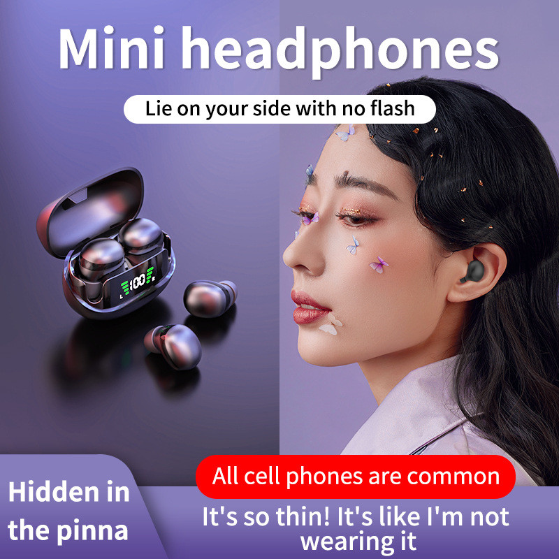 New Mini Invisible Headphone TWS Bluetooth Earphones Wireless Heaset HIFI Stereo Noise Reduction Earbuds for Android IOS Phones
