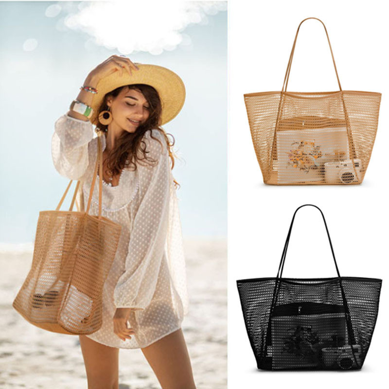 Ladies Handbag New Fashion Mesh Beach Bag Shoulder Bag Ladies Swimming Waterproof Storage Bag Designer Bag Handdag for Women