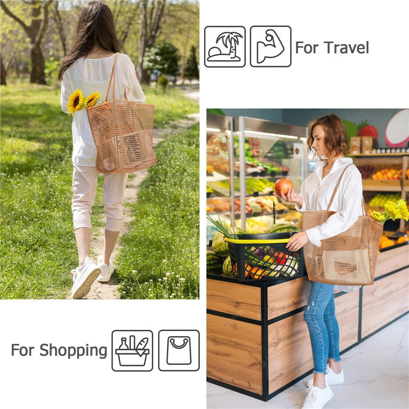 Ladies Handbag New Fashion Mesh Beach Bag Shoulder Bag Ladies Swimming Waterproof Storage Bag Designer Bag Handdag for Women