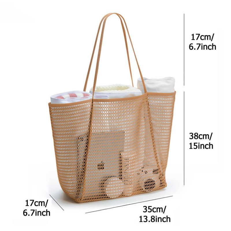Ladies Handbag New Fashion Mesh Beach Bag Shoulder Bag Ladies Swimming Waterproof Storage Bag Designer Bag Handdag for Women