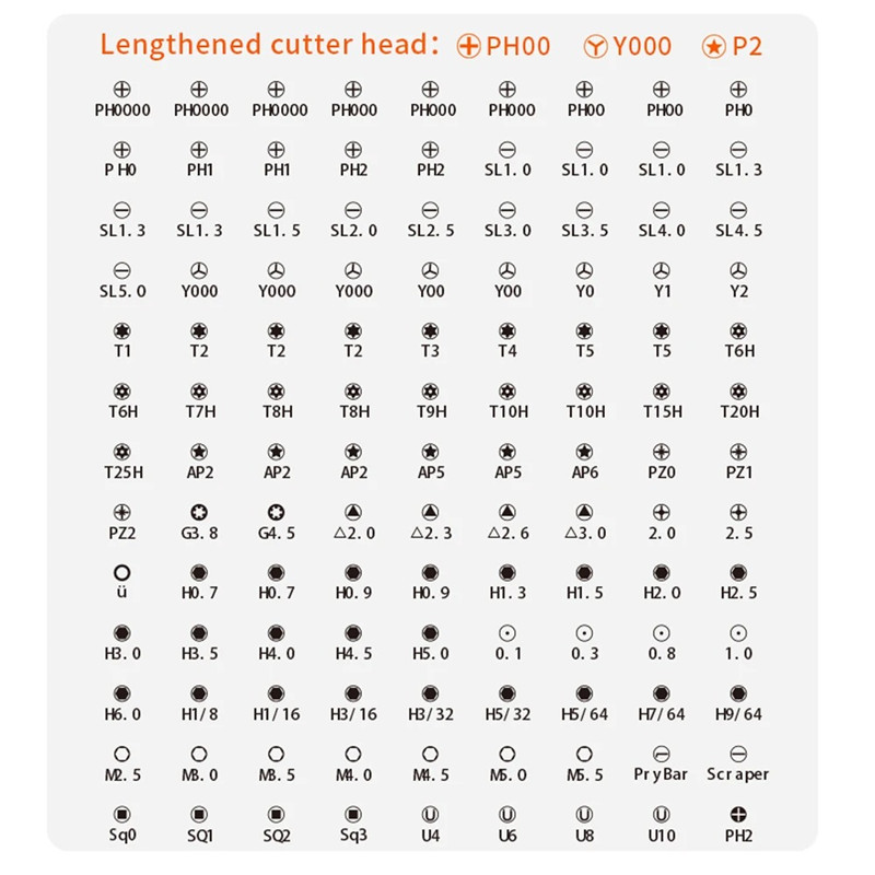 130in1 Precision Multi Screwdriver Set Tool CRV Steel Manual Torx Hex Screw Home Appliance Furniture Computer Phone Repair Tools