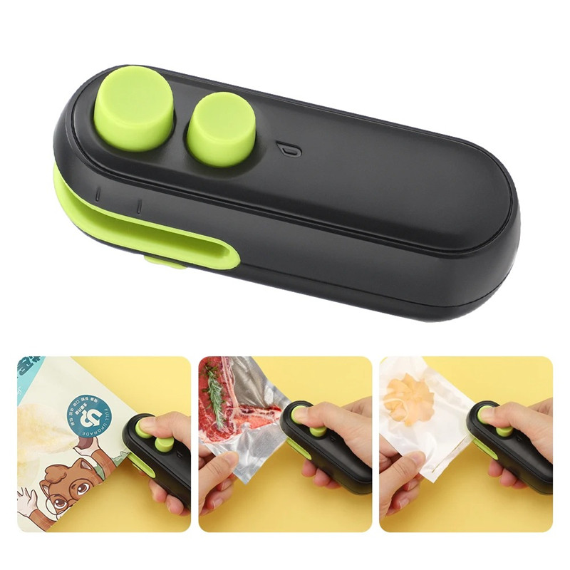 Mini Snacks Bag Sealer Rechargeable Handheld Vacuum Food Plastic Bag Sealing Food Storage Heat Sealer Portable Sealing Machine