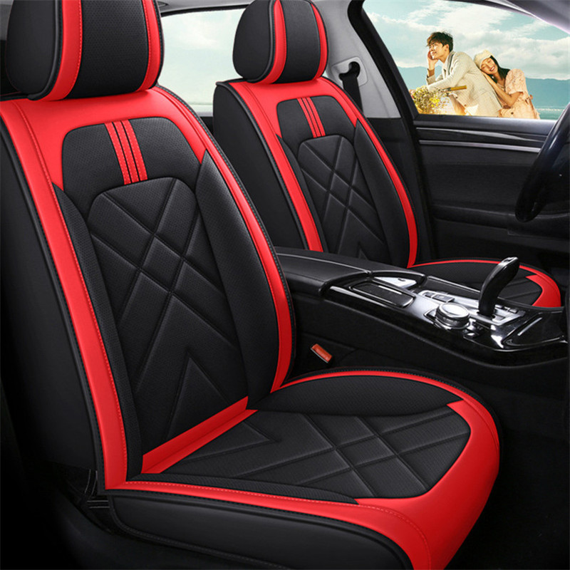 Leather Full Wrap Around Car Seat Cover Fits Most Cars Auto Seat Protector Universal Car Seat Cushion Four Seasons Universal