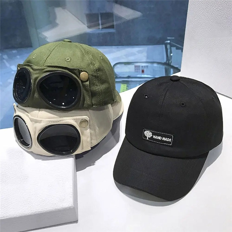 New Aviator Hat Summer Personality Glasses Baseball Cap Unisex Female Sunglasses Cap Male Hats Baseball Cap Boys CapS Bonnets