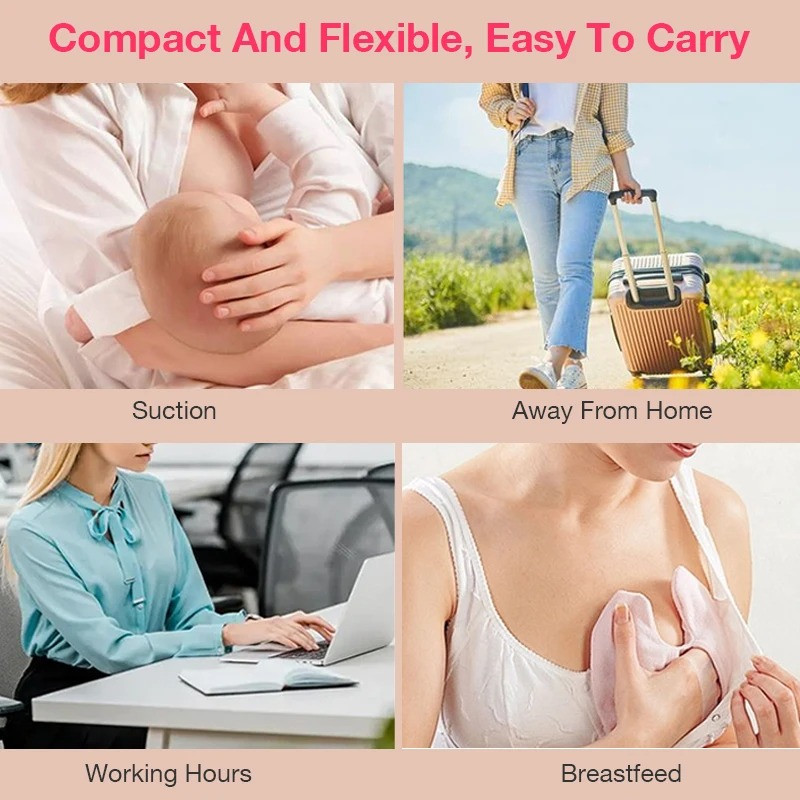 Automatic Massage Breast Pumping Electric Breast Pump Painless Silent Integrated Breast Pump LED Display Milk Extractor