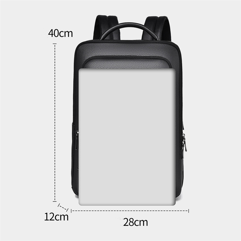 PU Leather Travel Backpacks Men Business Backpack School Bag Large Capacity Waterproof Briefcase 15.6 inch Laptop Backpack