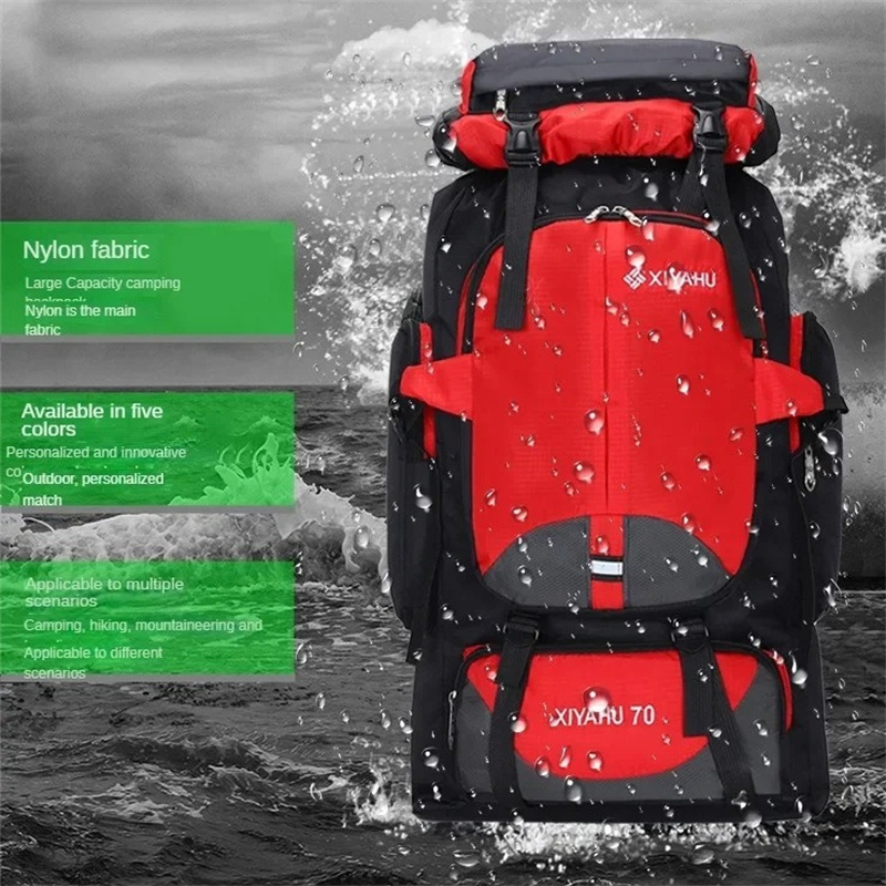 70L Large Capacity Trekking Hiking Backpack Women Outdoor Travel Camping Backpacks Men Sports Waterproof Mountaineering Bag