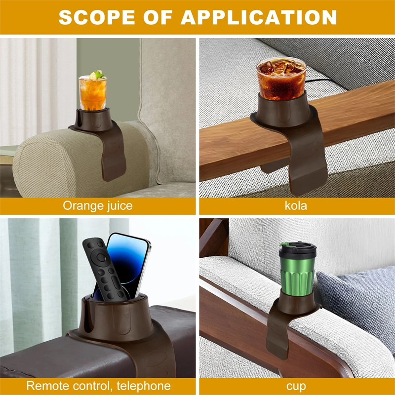 Silicone Sofa Storage Tray Armrest Stand Cup Holder Drink Coaster Tray Couch Coaster Holder for Office Room Home Organizer