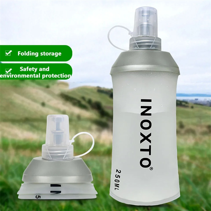 250ml/450ml/500ml Outdoor Running Sport PEVA Water Bottle Mountain Biking Water Bladder Soft Water Bottle Kettle Hydration Pack