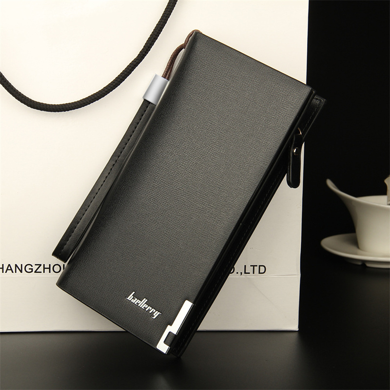 Men Long Wallets Large Capacity Zipper Handbag Card Holder Male Business Purse Coin Pocket Luxury Brand Clutch Wallet