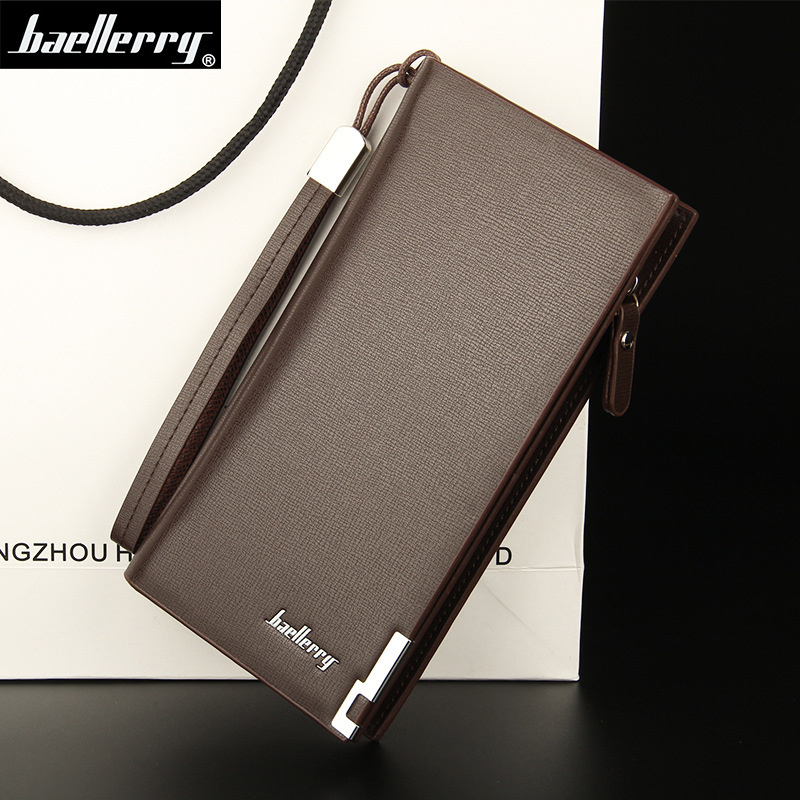 Men Long Wallets Large Capacity Zipper Handbag Card Holder Male Business Purse Coin Pocket Luxury Brand Clutch Wallet