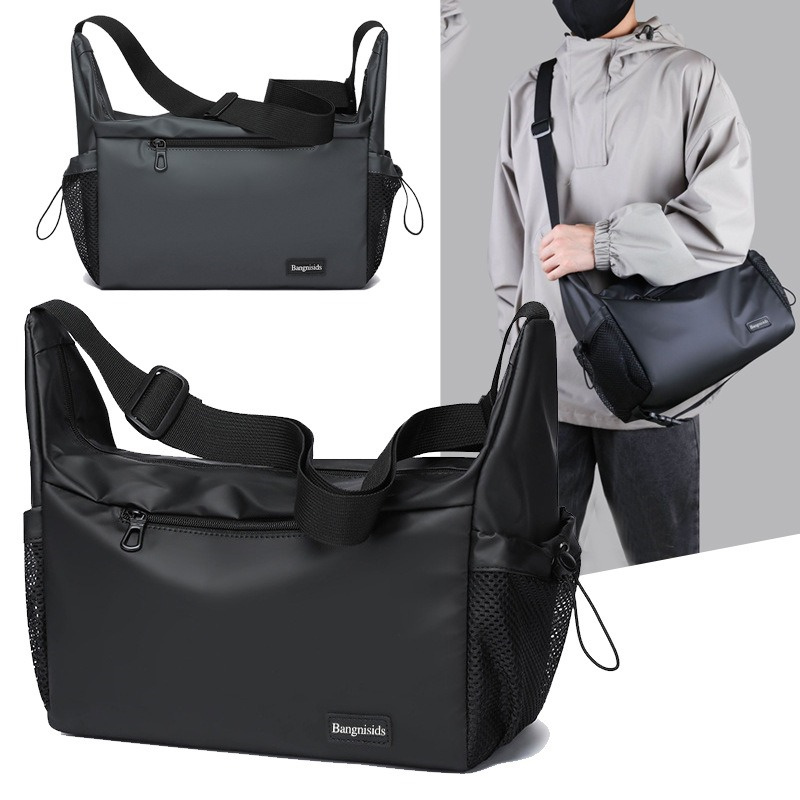 Large Capacity Messenger Bags Japanese Style Nylon Crossbody Pouch Men Student Filp Cover School Bag Casual Shoulder Bag