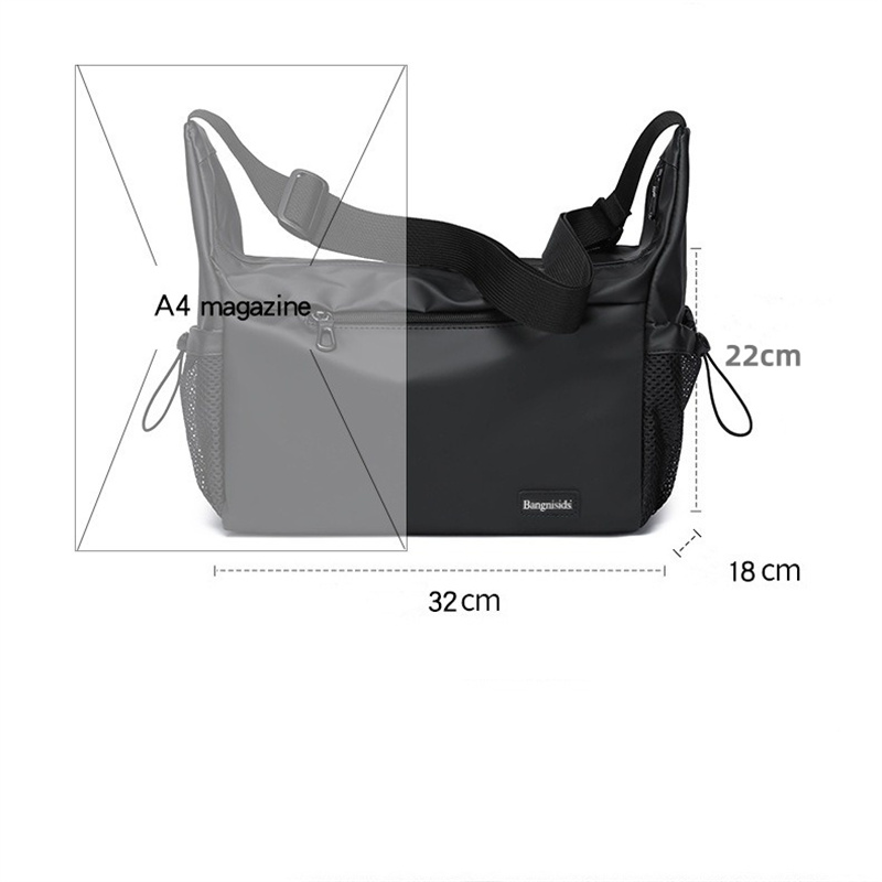 Large Capacity Messenger Bags Japanese Style Nylon Crossbody Pouch Men Student Filp Cover School Bag Casual Shoulder Bag