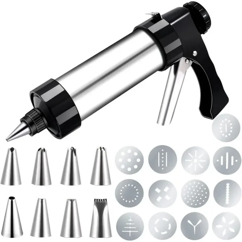 Stainless Steel Cake Cream Decorating Cookie Tool Biscuit Hand Pressing Machine Cookie Press Maker Kit For Kitchen Accessories