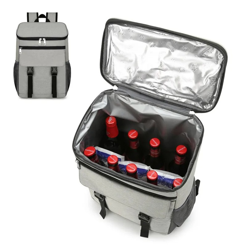 Large Capacity Leak Proof Lunch Backpack Thermal Picnic Cool and Warm Insulated Bag Outdoor Storage Shoulder Bag