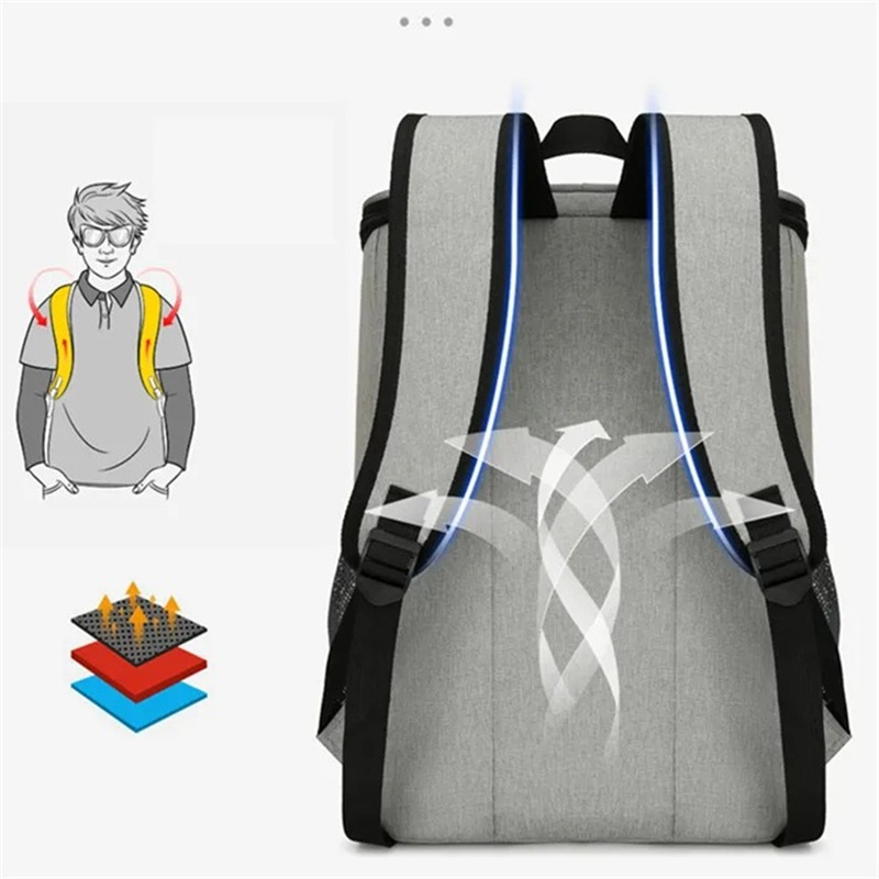 Large Capacity Leak Proof Lunch Backpack Thermal Picnic Cool and Warm Insulated Bag Outdoor Storage Shoulder Bag