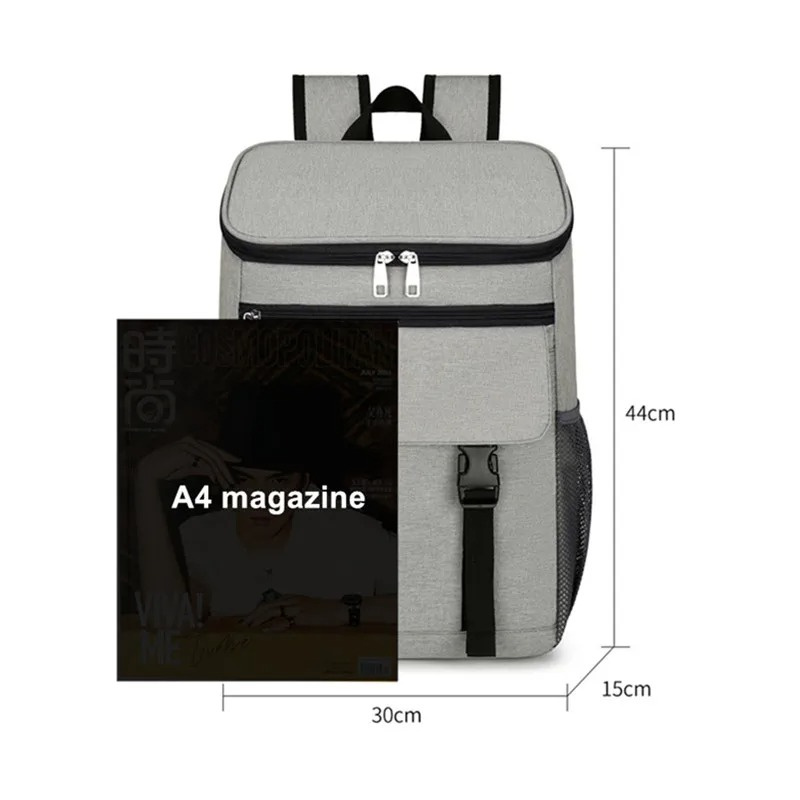Large Capacity Leak Proof Lunch Backpack Thermal Picnic Cool and Warm Insulated Bag Outdoor Storage Shoulder Bag
