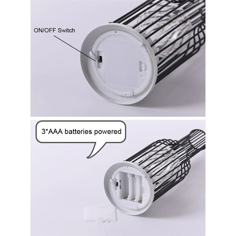 New Led Night Light Decoration Lamp Wine Glass Bottle Vase Table Lights Iron Nordic Style 4.5V Copper Wire Nightlight For Home