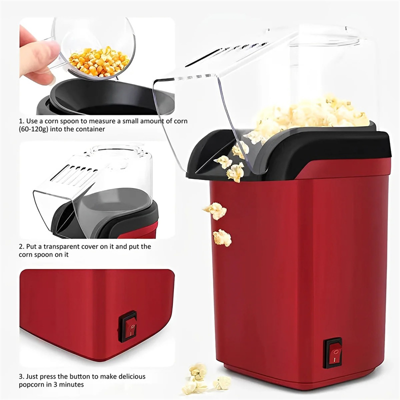 220V Fully Automatic Popcorn Machine For Home Kitchen Popcorn Makers Mini Popcorn Machine Electric Household Appliance Machine