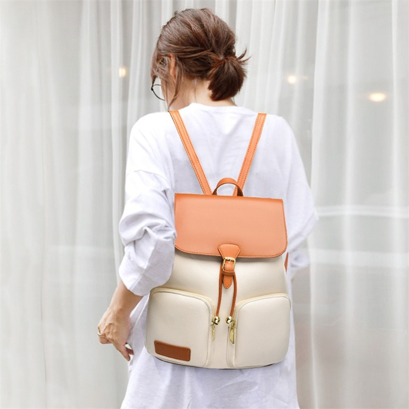 Fashion Backpack Female PU leather Rucksack Women Shoulder Bag Ladies Travel Back Pack Large Capacity Dayback Bookbag for Girl