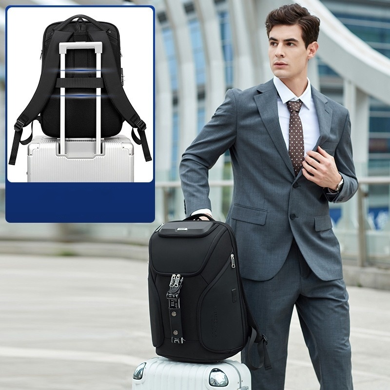 Men Anti Theft Waterproof Briefcase Laptop Backpack 15.6inch Computer Bag Travel Business Rucksack Hiking Backpacks School Bag