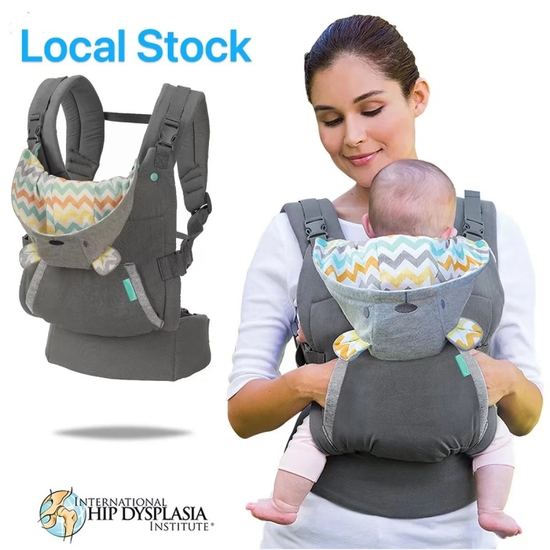 Newborn to Toddler Baby Carrier Ergonomic Infant Carrier with Hip Seat Lumbar Support Multi-Position Front and Back Carry