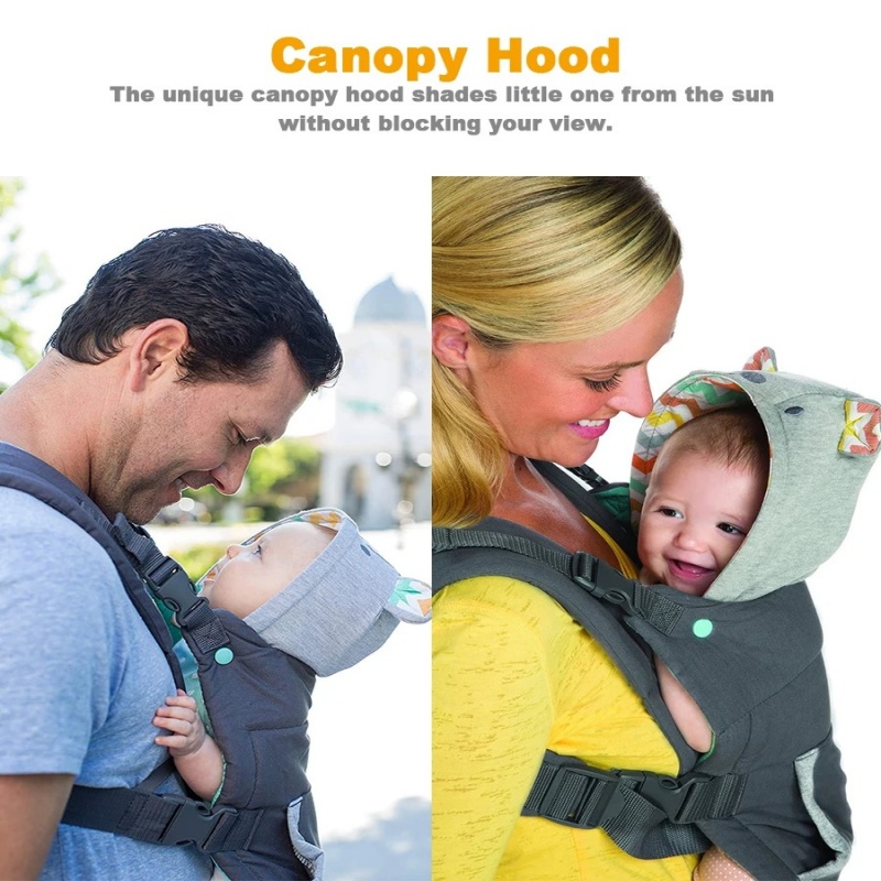 Newborn to Toddler Baby Carrier Ergonomic Infant Carrier with Hip Seat Lumbar Support Multi-Position Front and Back Carry