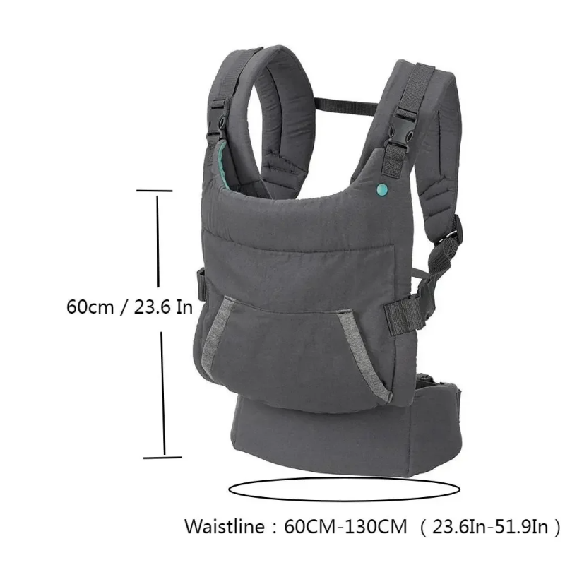Newborn to Toddler Baby Carrier Ergonomic Infant Carrier with Hip Seat Lumbar Support Multi-Position Front and Back Carry