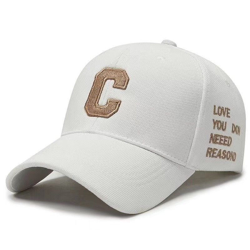 Luxury Brand C Letter Cap White Gold Baseball Cap for Men Cotton 3D Letter Women Hat Summer Snapback Trucker Caps