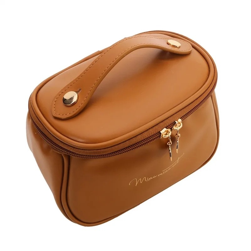 PU Leather Makeup Bag Portable Women Makeup Case Waterproof Multifunctional Toiletry Organizer Storage Bag Travel Cosmetic Bag