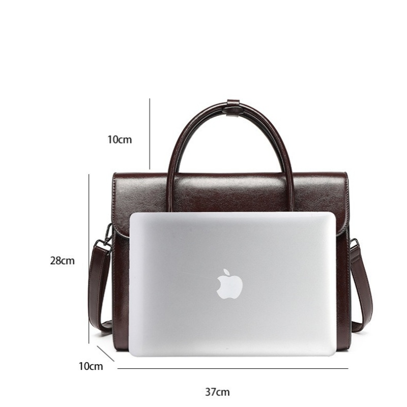 Cowhide Women's Handbag Fashion Luxury Business Laptop Bag Genuine Leather Women Crossbody Shoulder Bags Student Schoolbag
