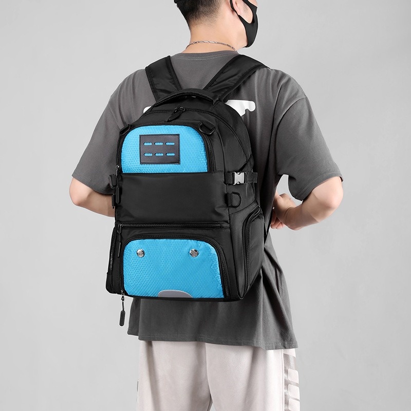 Large Capacity Sports Basketball Backpack Multi Pockets Detachable Net Football Bag Oxford School Backpacks with Shoes Bag
