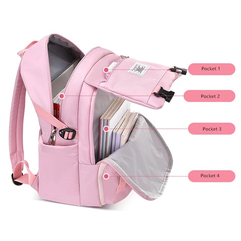 Fashion New Backpack For Girls 6-12 Years School Bags Girls Kids Waterproof Bag Kawaii Primary Cute Schoolbag Book Bag