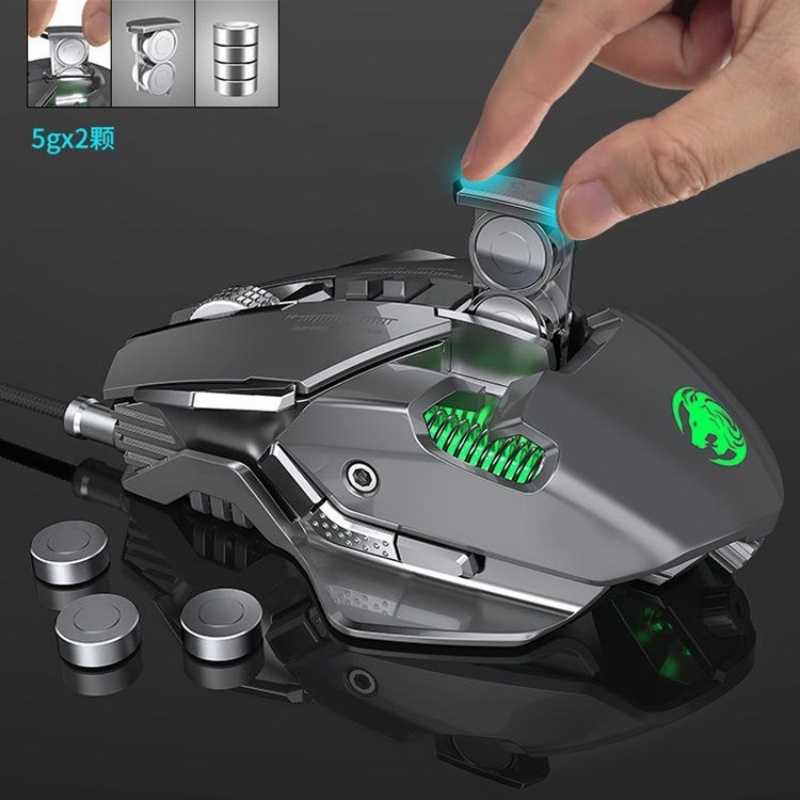 EWEADN Professional Gaming Wired Mouse Backlight RGB Ergonomic Mechanical Esports Mouse Optical Metal Gamer Mice For Laptop PC