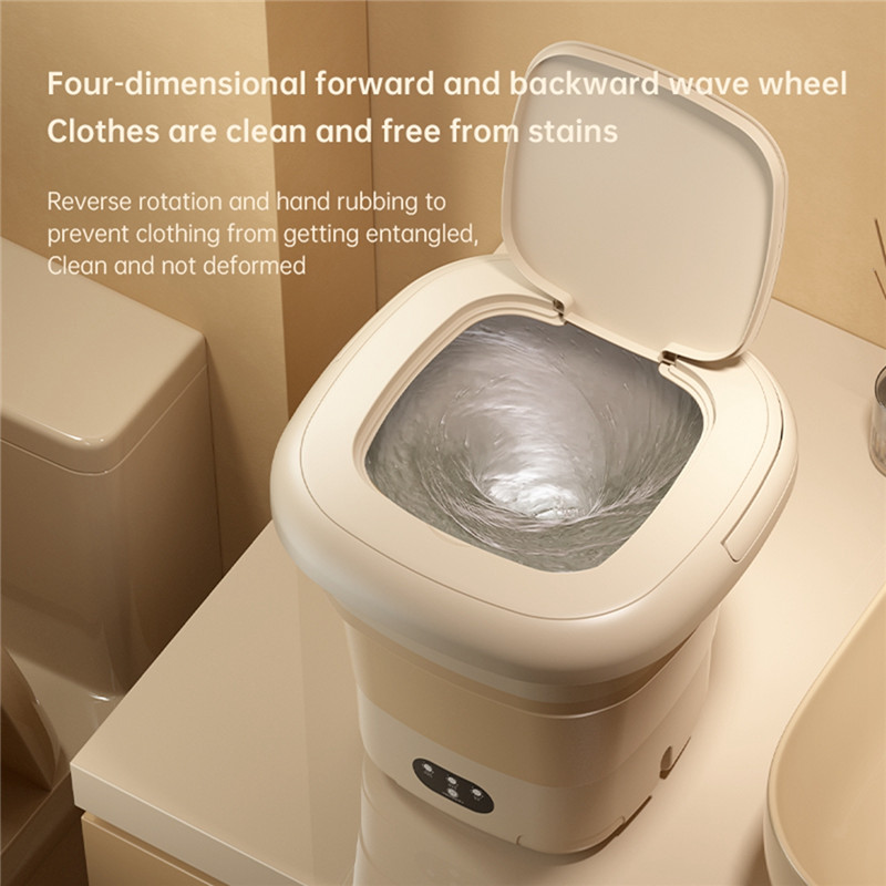 9L Foldable Washing Machine Portable Sock Underwear Panties Laundry Retractable Household Spinning Dry Washing Machine