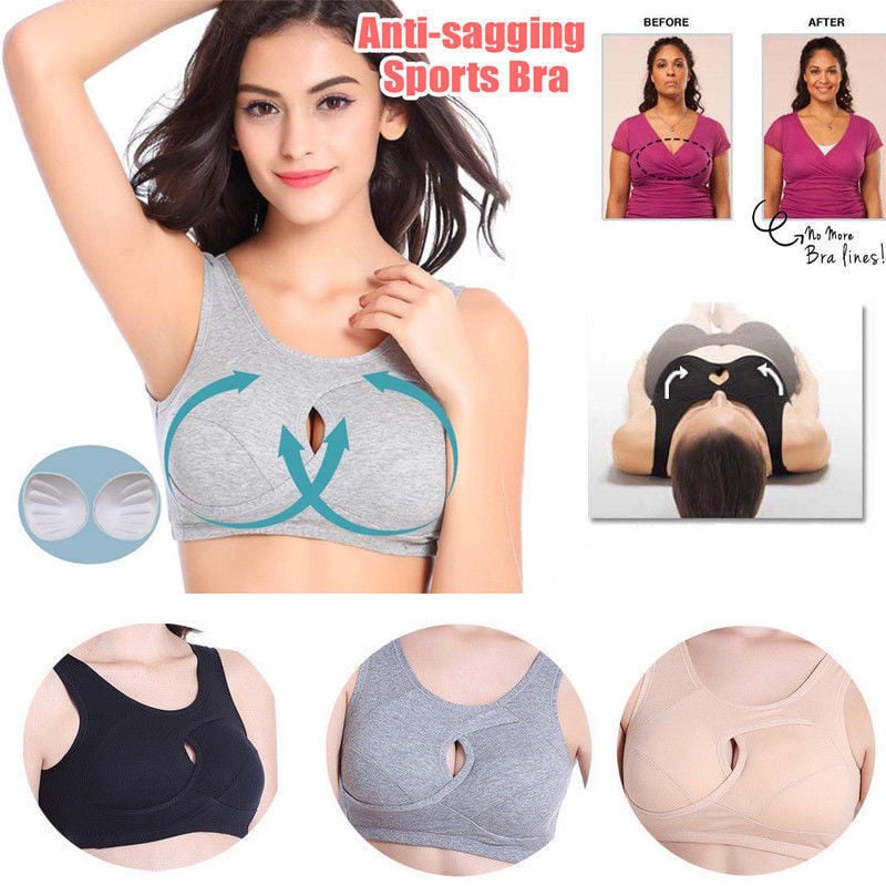 Women Fitness Sport Bra Top Seamless Push Up Yoga Bras Underwear   Padded Running Shockproof Vest Lingerie Breathable Brassiere