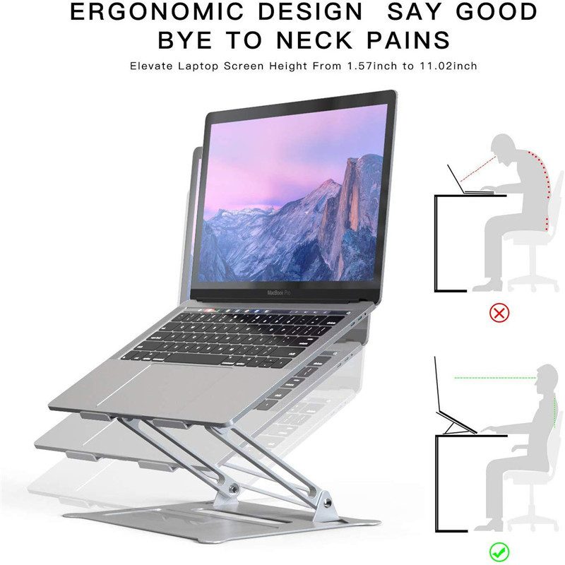 Portable Foldable Laptop Stand Ventilated Universal Lightweight Desktop Computer Holder Aluminum Alloy Notebook Cooling Bracket