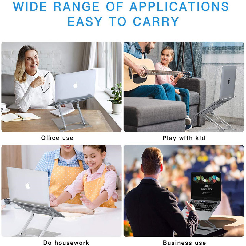 Portable Foldable Laptop Stand Ventilated Universal Lightweight Desktop Computer Holder Aluminum Alloy Notebook Cooling Bracket