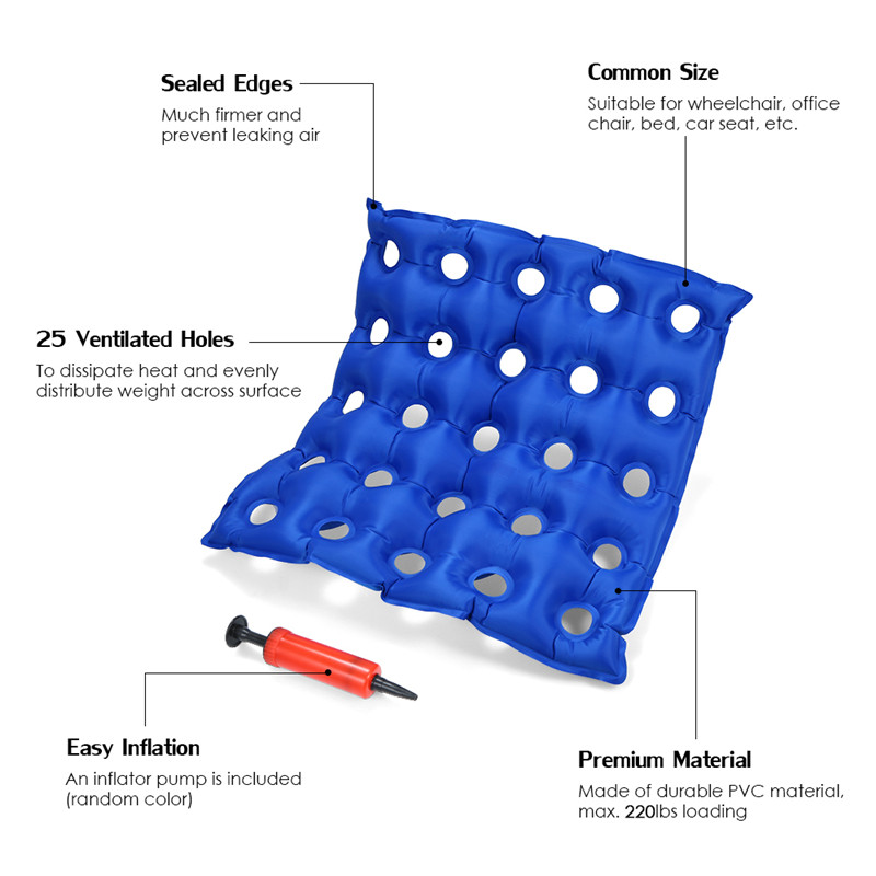 Inflatable Anti Bedsore Decubitus Medical Wheelchair Cushion Mat Meditation Pad Home Office Car Seat Chair Cushion with Pump
