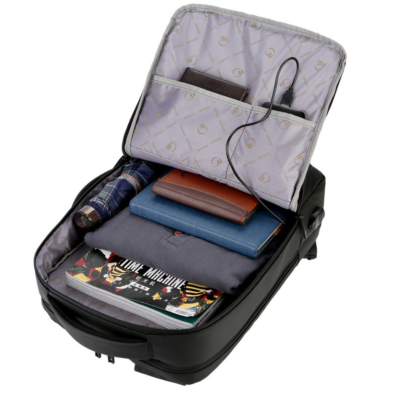 Fashion Business Backpacks 15.6 Inch Men Laptop Backpack Waterproof Male Travel Bag USB Charging Back Packs Notebook Bagpack