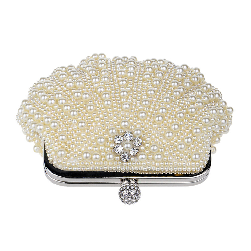 Luxury Fashion Evening Wedding Clutch Handbag Pearl Bag Dress Dinner Bags Small Purse Bridesmaid Handbag Rhinestones Wallet