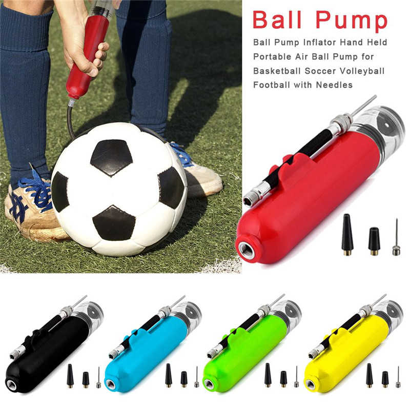 New Ball Pump Portable Inflator Hand Held Air Ball Pump Basketball Soccer Volleyball Football With Needles Inflatable Pump