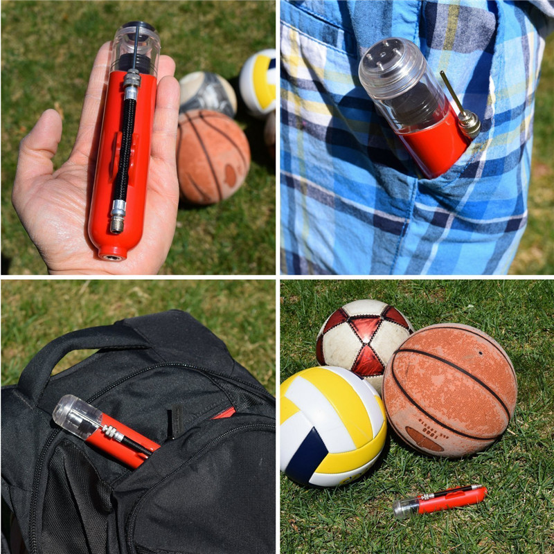 New Ball Pump Portable Inflator Hand Held Air Ball Pump Basketball Soccer Volleyball Football With Needles Inflatable Pump