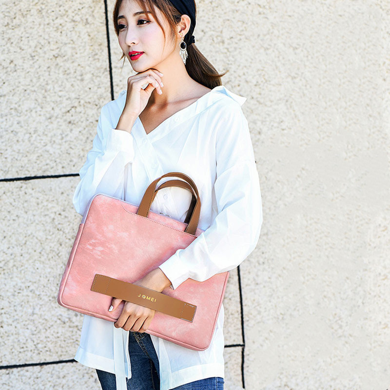 Fashion Women 14 15.6 inch Laptop Bag Computer Handbag Men Briefcase Waterproof PU Leather Notebook Bags For IPAD DELL HP Acer